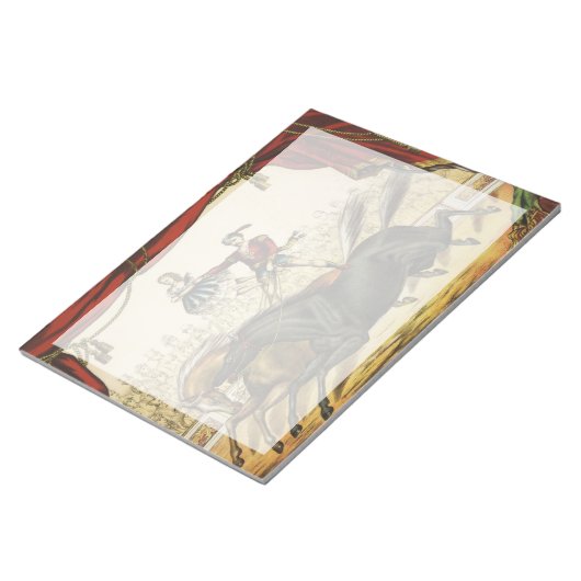 The Two Horse Act, Circus Performance, Circa 1874. Notizblock (angewinkelt)