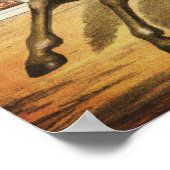 The Two Horse Act, Circus Performance, Circa 1874. Poster (Ecke)