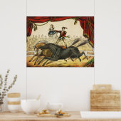 The Two Horse Act, Circus Performance, Circa 1874. Poster (Küche)