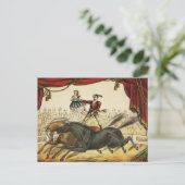 The Two Horse Act, Circus Performance, Circa 1874. Postkarte (Stehend Vorderseite)