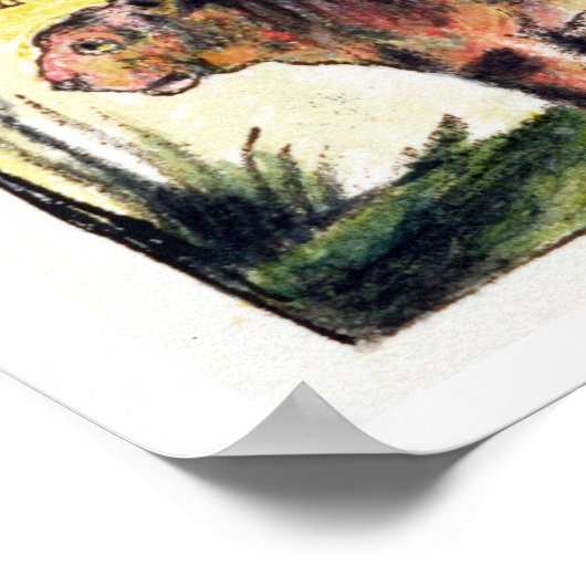 'The Tyger', Platte 36 (Bentley 42) Poster (Ecke)