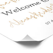 The Tying Knot Gold Black Bow Brautparty Willkomme Fotodruck (Ecke)