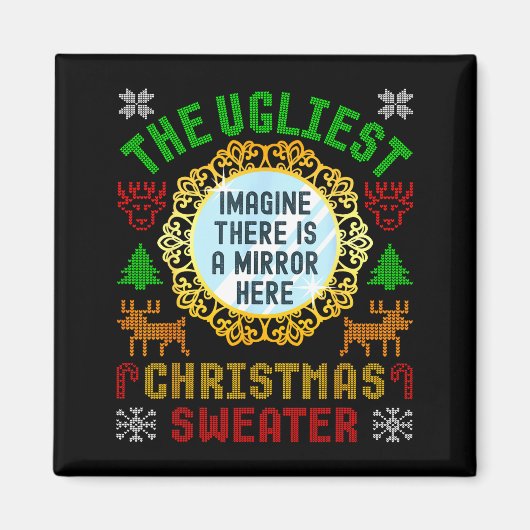The Ugliest Christmas Sweater With An Image Of A M Magnet (Vorne)