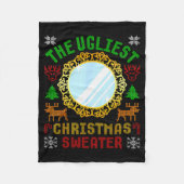 The Ugliest Ugly Christmas Sweater With Mirror Fun Fleecedecke (Vorderseite)