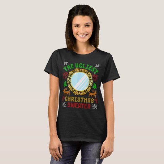 The Ugliest Ugly Christmas Sweater With Mirror Fun T-Shirt (Vorne ganz)