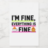The Ultimate "I'm Fine" Labels Lebensmitteletikett (Einzelnes Label)