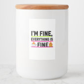 The Ultimate "I'm Fine" Labels Lebensmitteletikett (Vorderseite)