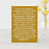 The Ultimate Sentimental Birthday Message (Scotch) Karte (Gelbe Blume)