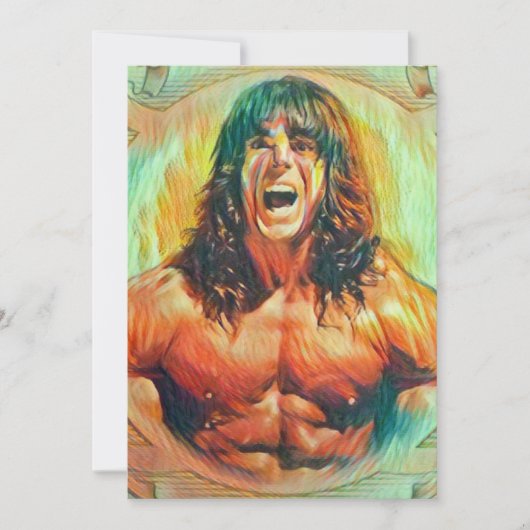 "The Ultimate Warrior" Kunst - Alter Einladungen (Vorderseite)