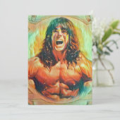 "The Ultimate Warrior" Kunst - Alter Einladungen (Stehend Vorderseite)