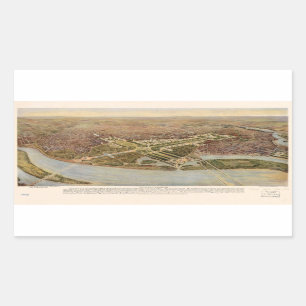 The Ultimate Washington D.C. Map (1915) Rechteckiger Aufkleber