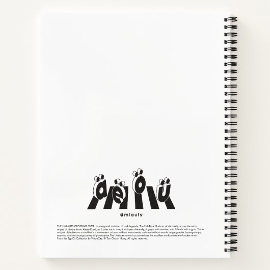 “The Umlauts™ Crossing Over” Notizblock (Rückseite)