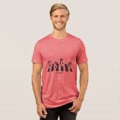 “The Umlauts™ Crossing Over” Pastel Colour Tri-Blend Shirt (Vorderseite voll)