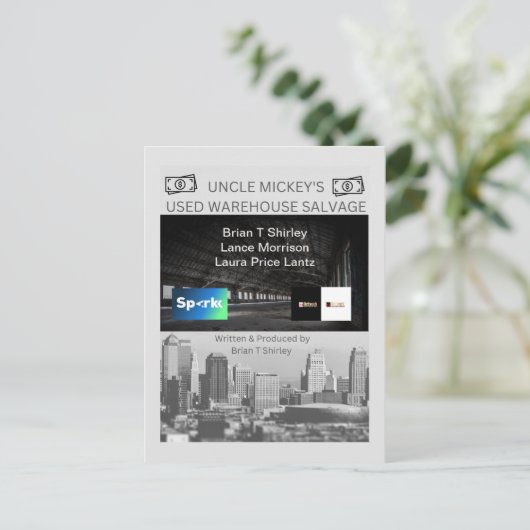 The "Uncle Mickey's Used Warehouse Salvage" Postc Postkarte (Stehend Vorderseite)
