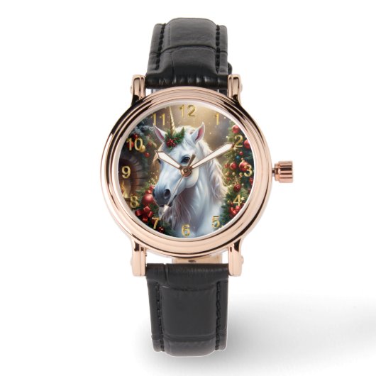 “The Unicorn of Noel” Armbanduhr (Vorderseite)