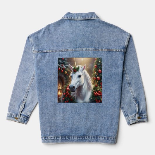“The Unicorn of Noel” Jeansjacke (Rückseite)