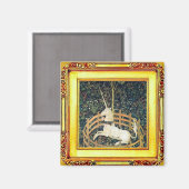 The Unicorn Tapestry Magnet (Vorderseite/Rückseite)