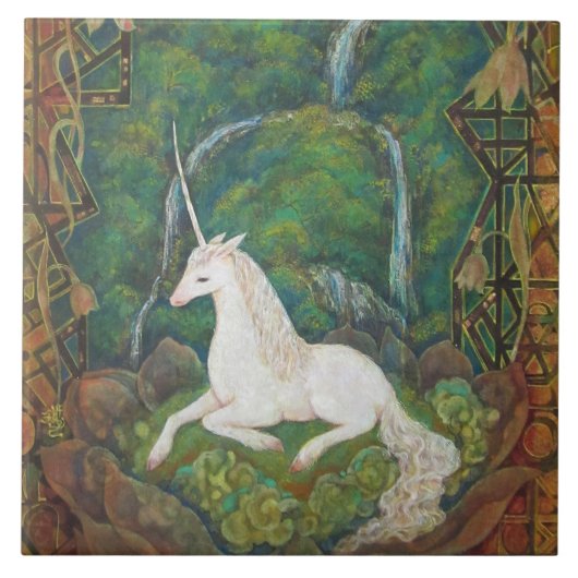 The Unicorn's Secret Garden Fliese (Vorderseite)