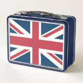 The Union Jack British Flag Blue Metall Brotdose (Rückseite)