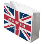 The Union Jack British Flag Große Geschenktüte (Vorderseite Schrägansicht)