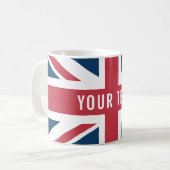 The Union Jack British Flag Kaffeetasse (Vorderseite Links)