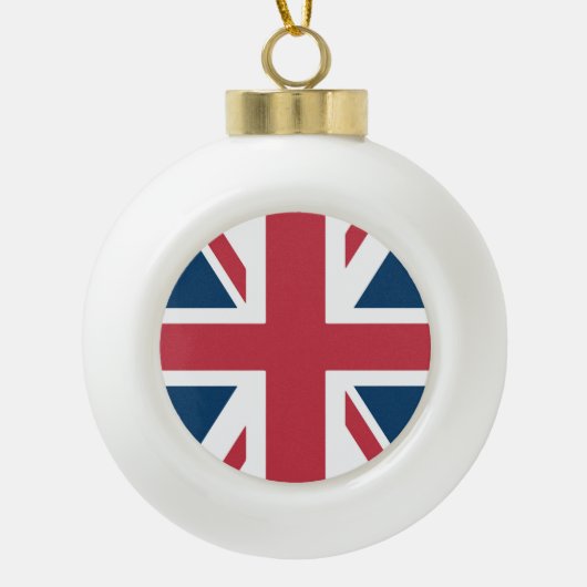 The Union Jack British Flag Keramik Kugel-Ornament (Vorderseite)