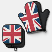 The Union Jack British Flag Ofenhandschuh & Topflappen-Set (Vorderseite/Rückseite)