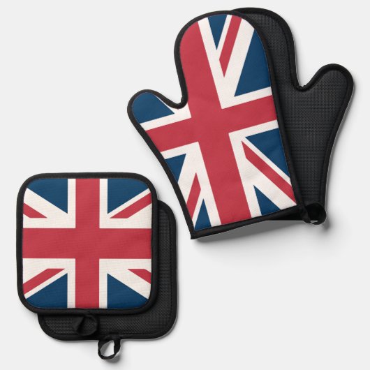 The Union Jack British Flag Ofenhandschuh & Topflappen-Set (Vorderseite/Rückseite)