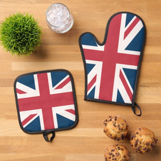 The Union Jack British Flag Ofenhandschuh & Topflappen-Set (Oben Unten)