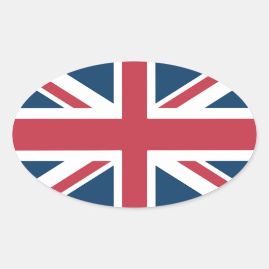 The Union Jack British Flag Ovaler Aufkleber (Vorderseite)