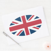 The Union Jack British Flag Ovaler Aufkleber (Umschlag)