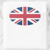 The Union Jack British Flag Ovaler Aufkleber (Tasche)