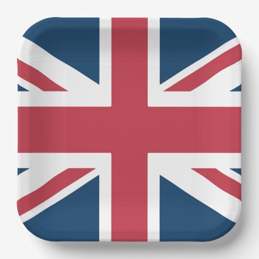 The Union Jack British Flag Pappteller (Vorderseite)