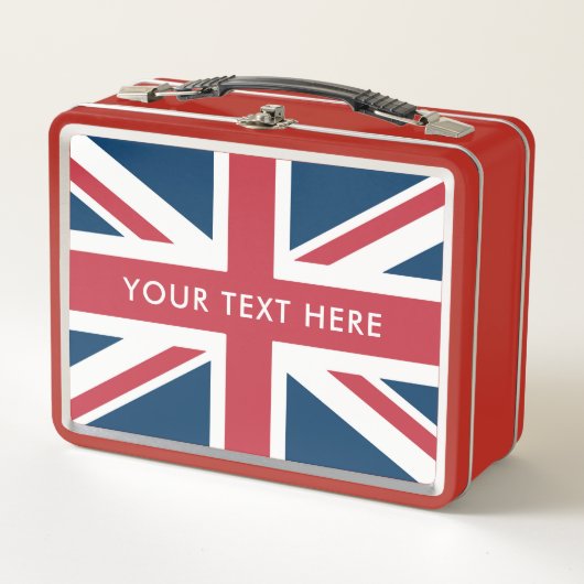 The Union Jack British Flag Red Metall Brotdose (Vorderseite)