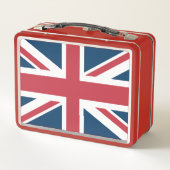 The Union Jack British Flag Red Metall Brotdose (Rückseite)