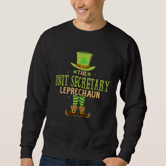The Unit Secretary Leprechaun  Matching St Patrick Sweatshirt (Vorderseite)