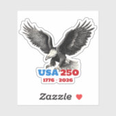 The United States 250th Anniversary Bald Eagle  Aufkleber (Blatt)