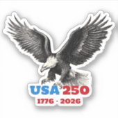The United States 250th Anniversary Bald Eagle  Aufkleber (Vorderseite)
