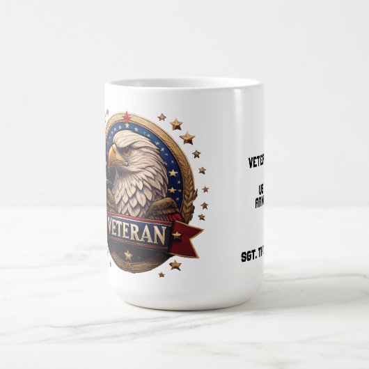The United States Military Bold Eagle "Retired" Kaffeetasse (Mittel)