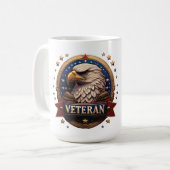 The United States Military Bold Eagle "Retired" Kaffeetasse (Vorderseite Links)