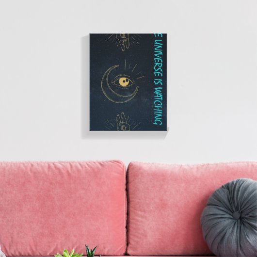 The Universe Is Watching – Mystical Design Leinwanddruck (Insitu (Wohnzimmer))