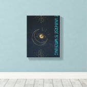 The Universe Is Watching – Mystical Design Leinwanddruck (Insitu (Holzboden))