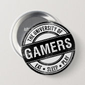 The University of Gamers Funny Button (Vorne & Hinten)