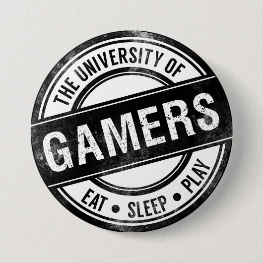 The University of Gamers Funny Button (Vorderseite)