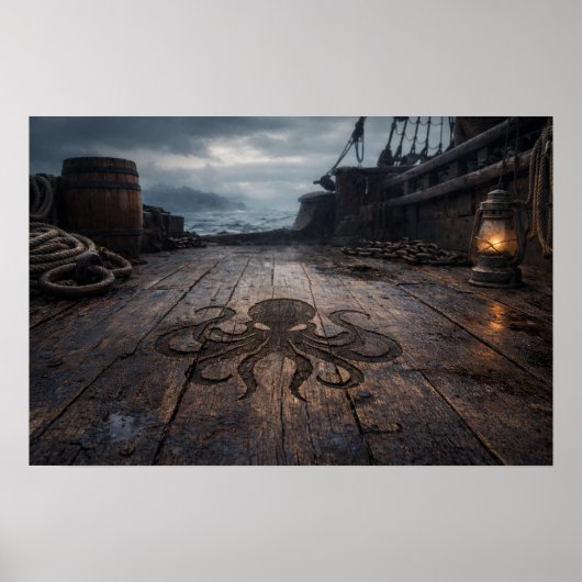 The Unmanned Deck — Pirate Ship Scene Poster (Vorne)