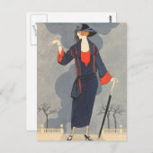 The Untimely Rain by George Barbier Postkarte (Vorne/Hinten)