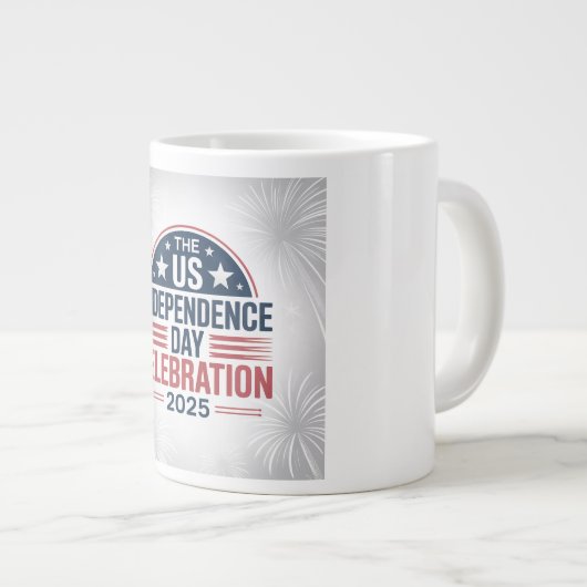 The US Independence Day coffee mug 2025 Jumbo-Tasse (Vorderseite Rechts)
