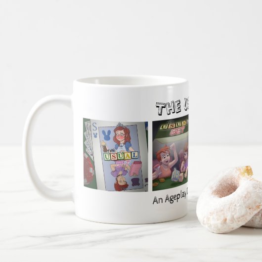 The Usual Bet 4 Art Mug Kaffeetasse (Mit Donut)