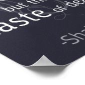 The Valiant die but once Shakespeare Poster (Ecke)