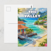 The Valley, Anguillas ruhiges Herz Postkarte (Vorne/Hinten)